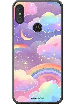 Чехол на motorola one power облака и радуга моторола ван повер
