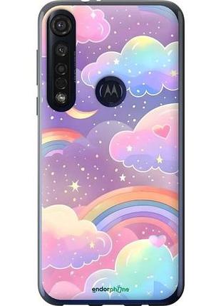 Чехол на motorola g8 plus облака и радуга моторола г8 плюс