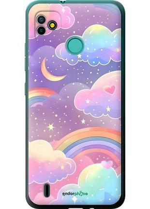 Чехол на tecno pop 5 bd2p облака и радуга текно пop 5 бд2p