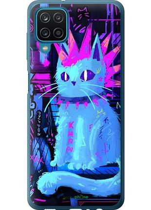 Чехол на samsung galaxy a12 a125f кот панк