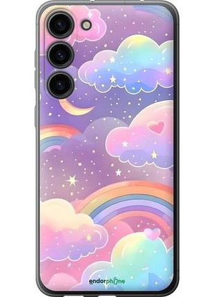 Чехол на samsung galaxy s23 plus облака и радуга самсунг с23 плюс