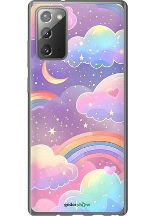 Чехол на samsung galaxy note 20 облака и радуга самсунг ноут 20
