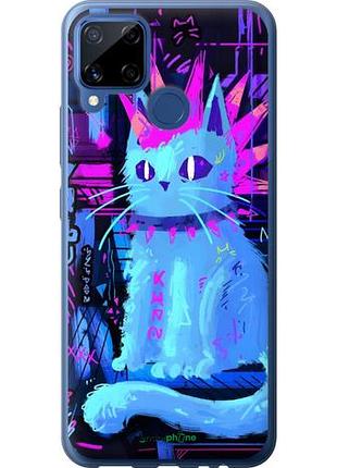 Чехол на realme c15 кот панк риалми с15