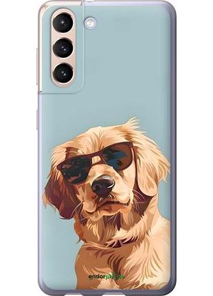 Чехол на samsung galaxy s21 пес в очках самсунг с21