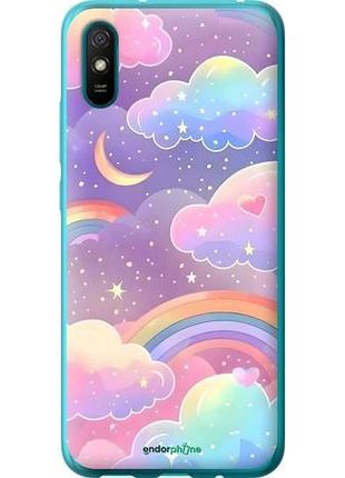 Чехол на xiaomi redmi 9a облака и радуга сяоми редми 9а