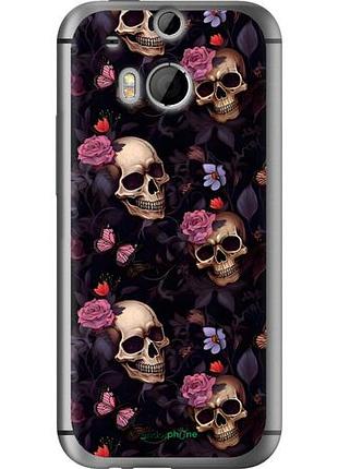 Чохол на htc one m8 dual sim черепа та троянди
