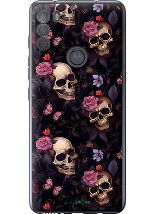 Чохол на motorola g50 черепа та троянди