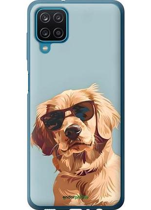 Чехол на samsung galaxy m12 m127f пес в очках самсунг м12 м127ф