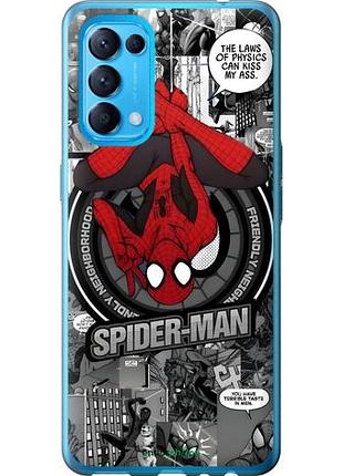 Чехол на oppo reno5 человек паук, spiderman оппо рено5