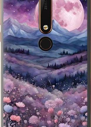 Чехол на nokia 6.1 ночь луна арт нокиа 6.1