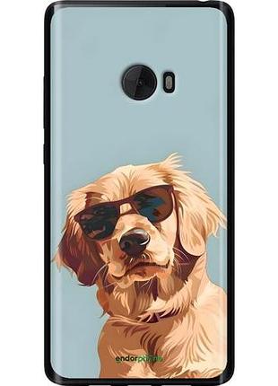 Чехол на xiaomi mi note 2 пес в очках сяоми ми ноут 2