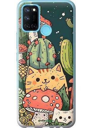 Чохол на realme c17 коти гриби