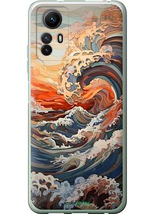 Чехол на xiaomi redmi note 12s арт волны сяоми редми ноут 12с