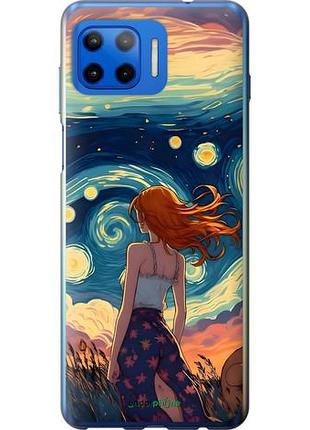 Чохол на motorola moto g plus дівчина арт