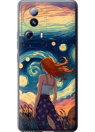 Чохол на xiaomi 13 lite дівчина арт