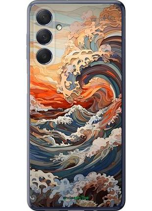 Чехол на samsung galaxy m54 арт волны самсунг м54