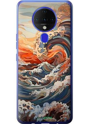 Чехол на tecno spark 6 ke7 арт волны текно спарк 6 ке7