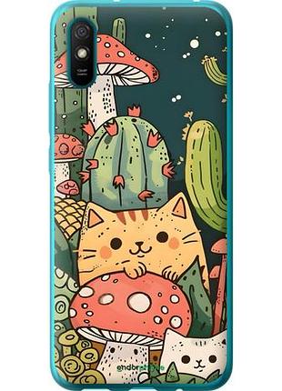 Чохол на xiaomi redmi 9a коти гриби