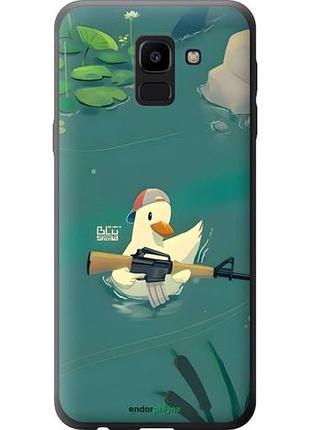 Чехол на samsung galaxy j6 2018 уточка с автоматом самсунг й6 2018