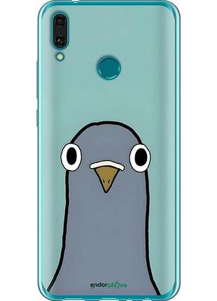Чехол на huawei y9 2019 голубь хуавей у9 2019