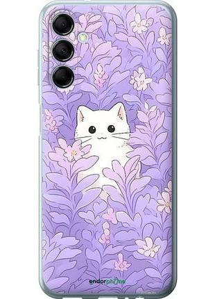 Чехол на samsung galaxy m14 m146b котик в цветах самсунг м14 м146б