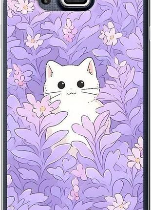 Чехол на samsung galaxy alpha g850f котик в цветах самсунг альфа г850ф