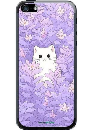 Чехол на iphone 5 котик в цветах айфон 5