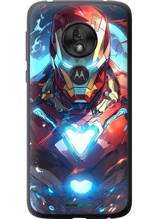 Чехол на motorola moto g7 play железный человек моторола мото г7 плей