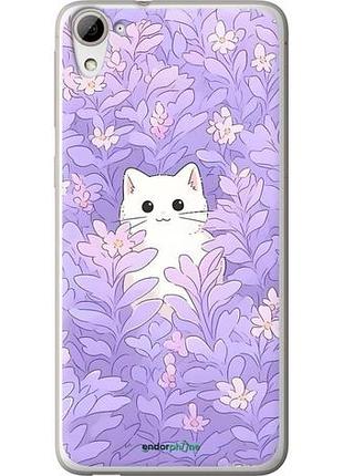 Чохол на htc desire 826 dual sim котик у квітах