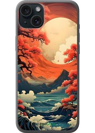 Чехол на iphone 15 plus природа японии айфон 15 плюс