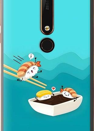 Чехол на nokia 6 2018 суши нокиа 6 2018