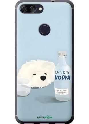Чехол на asus zenfone max plus m1 zb570tl пес водка