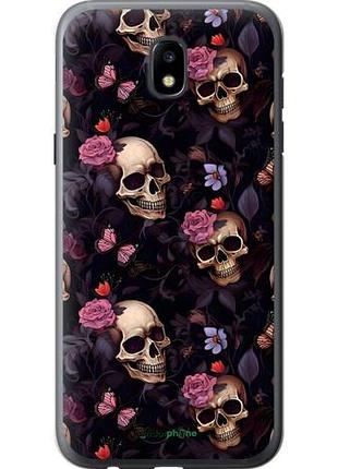 Чохол на samsung galaxy j5 j530 (2017) черепа та троянди