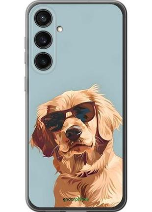 Чехол на samsung galaxy s23 fe пес в очках самсунг с23 фе