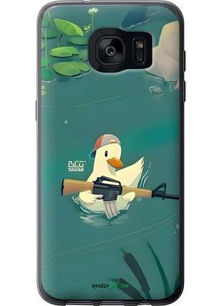Чехол на samsung galaxy s7 edge g935f уточка с автоматом самсунг с7 эдж г935ф