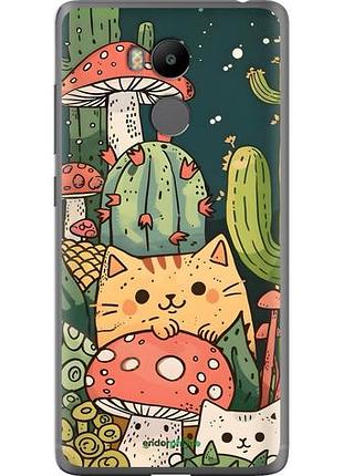 Чохол на xiaomi redmi 4 pro коти гриби