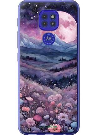 Чехол на motorola g9 play ночь луна арт моторола г9 плей
