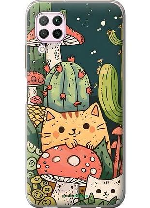 Чехол на huawei p40 lite коты грибы хуавей п40 лайт