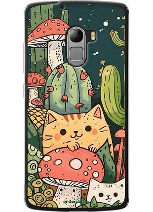 Чохол на lenovo a7010 коти гриби