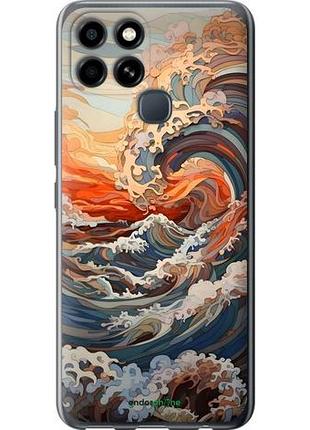 Чехол на infinix smart 6 арт волны инфикс смарт 6