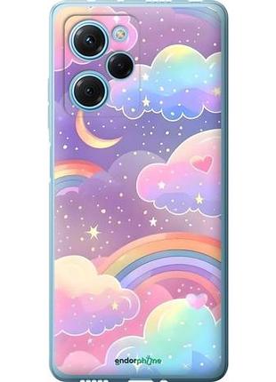 Чехол на xiaomi redmi note 12 pro speed облака и радуга сяоми редми ноут 12 про сpeed