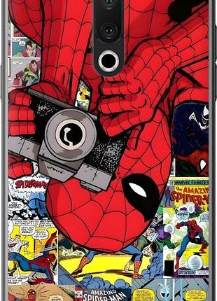 Чехол на meizu 15 plus человек паук, spiderman 2 мейзу 15 плюс 2