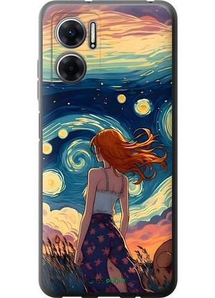 Чохол на xiaomi redmi note 11e дівчина арт