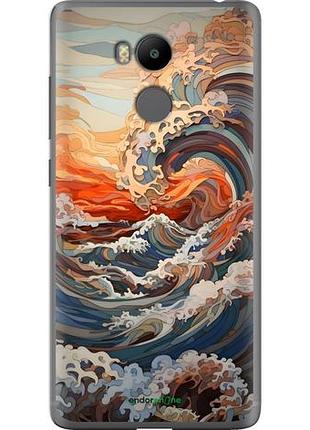 Чохол на xiaomi redmi 4 prime арт хвилі