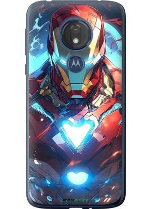 Чехол на motorola moto g7 power железный человек моторола мото г7 повер