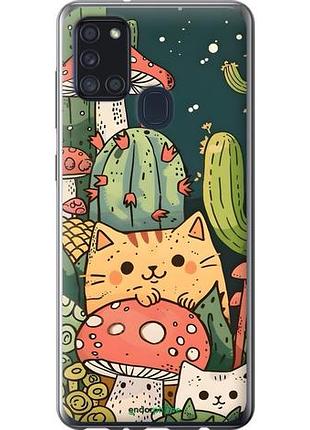 Чехол на samsung galaxy a21s a217f коты грибы самсунг а21с а217ф