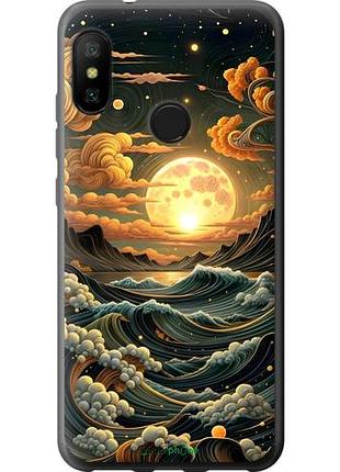 Чехол на xiaomi redmi 6 pro арт волны сяоми редми 6 про