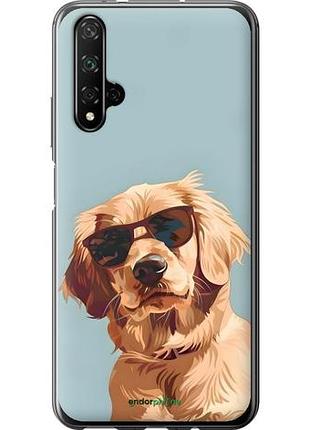 Чехол на huawei nova 5t пес в очках хуавей нова 5т