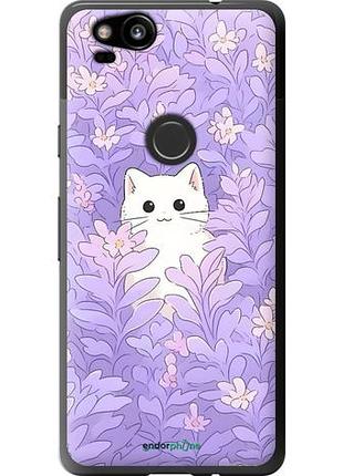 Чехол на google pixel 2 котик в цветах гугл пиксель 2