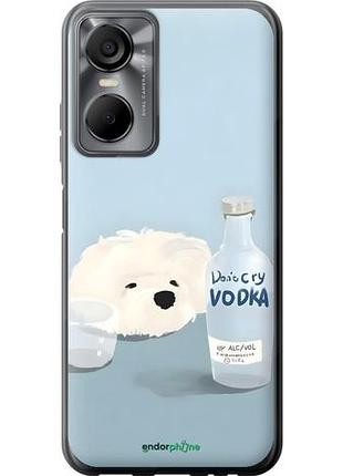 Чехол на tecno pop 6 pro be8 пес водка текно поп 6 про бе8